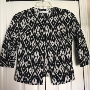 Peter Nygard Black n White 3/4 Sleeves Blazer Size 6